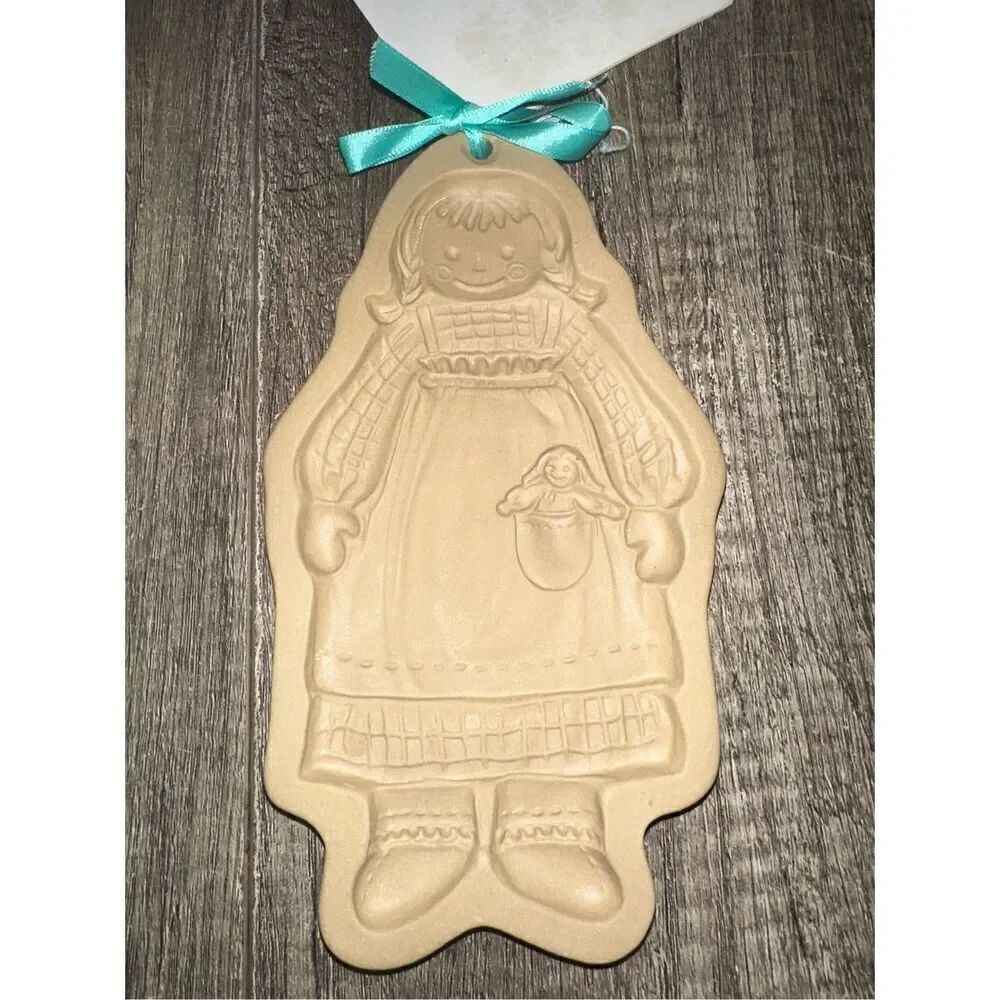 Raggedy Ann 1985 Cookie Mold Brown Bag Cookie Art Hill Design Vintage